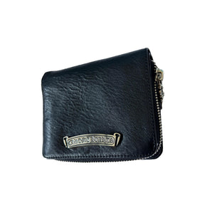 Chrome Hearts Heavy Scroll Leather Zip Wallet