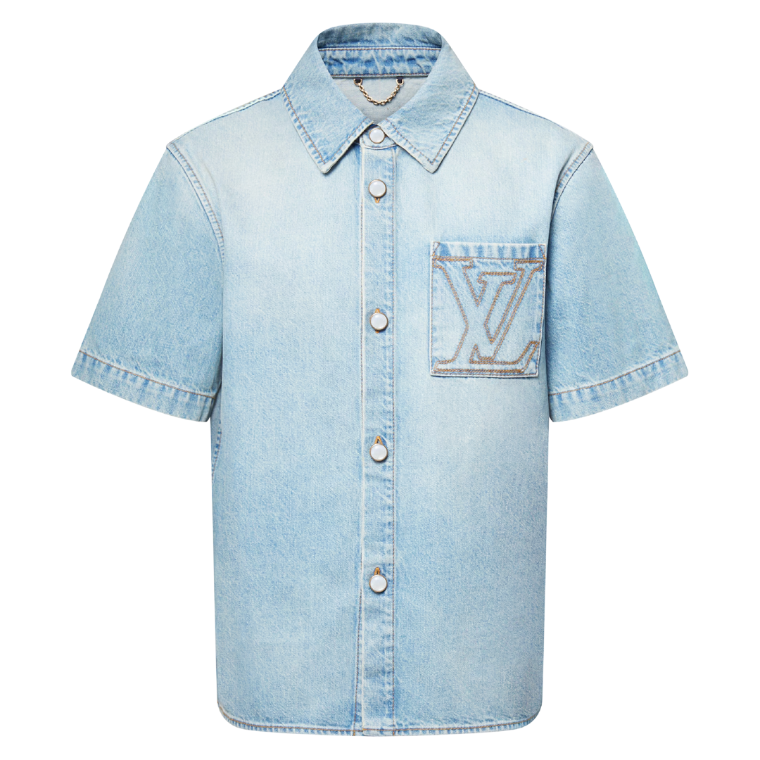 Louis Vuitton Short-Sleeved Denim Shirt