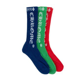 Chrome Hearts Logo Socks 3 Pack