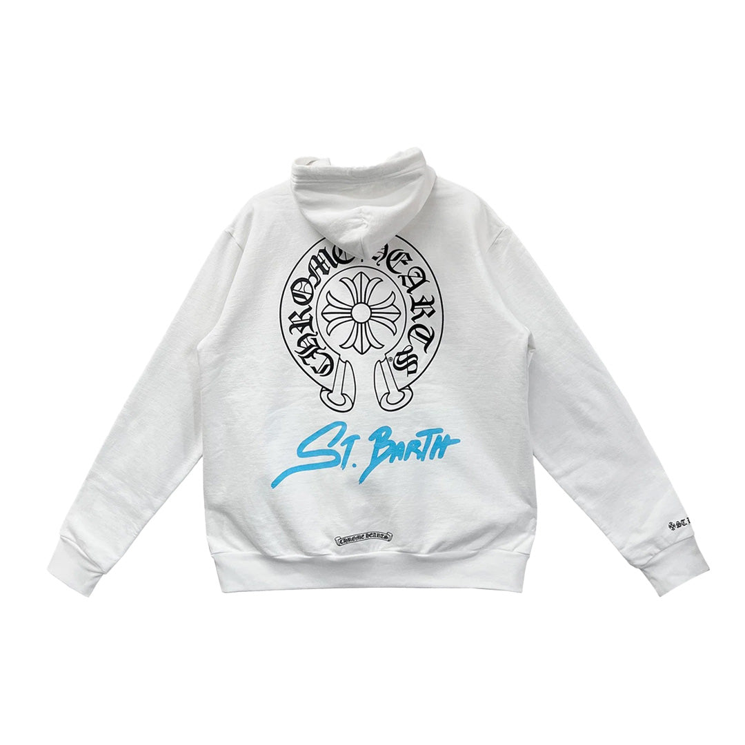 Chrome Hearts St Barth Exclusive Pullover Hoodie White