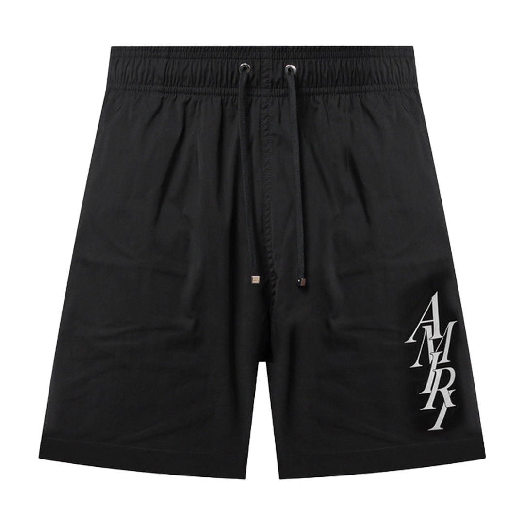 Amiri Stack Logo Swim Shorts Black