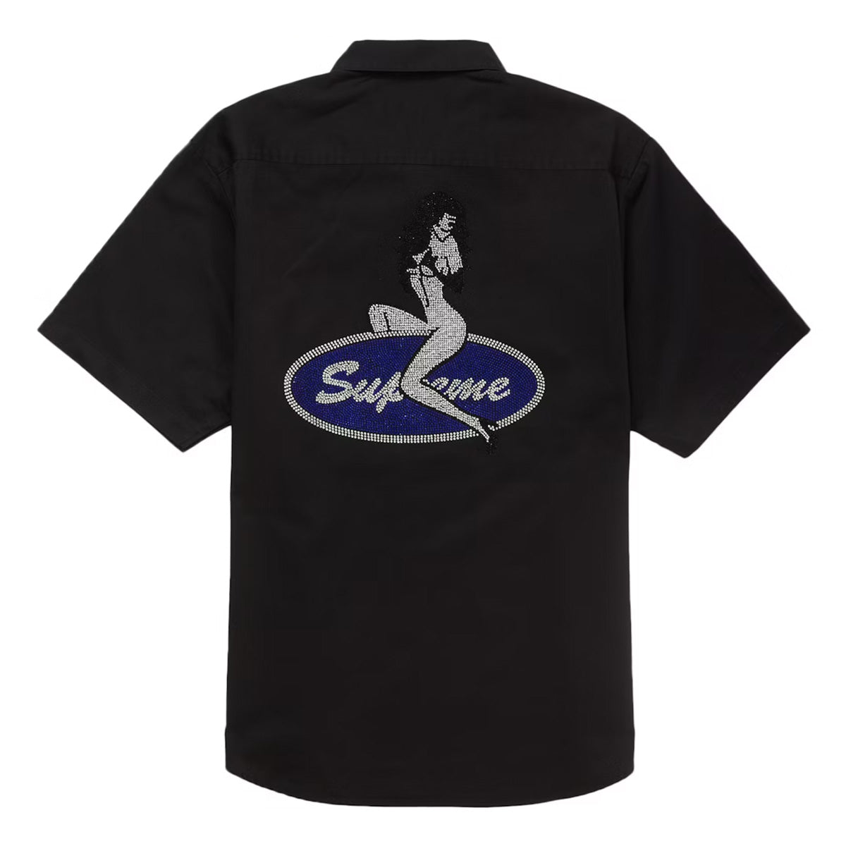 Supreme Rhinestone Pin Up S/S Work Shirt Black