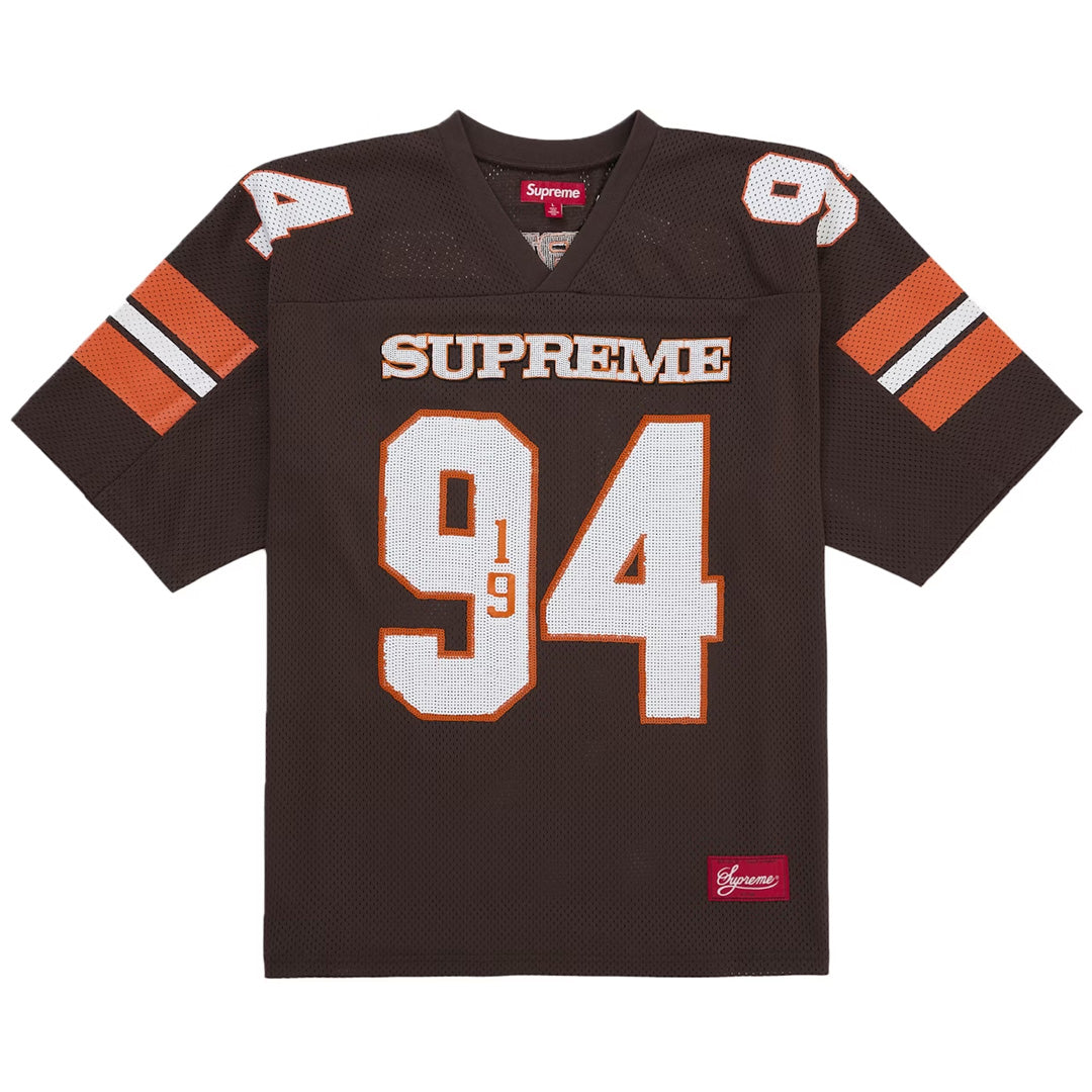 Supreme Sequin Football Jersey Brown