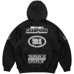 Supreme Football Zip Up Hoodie Black