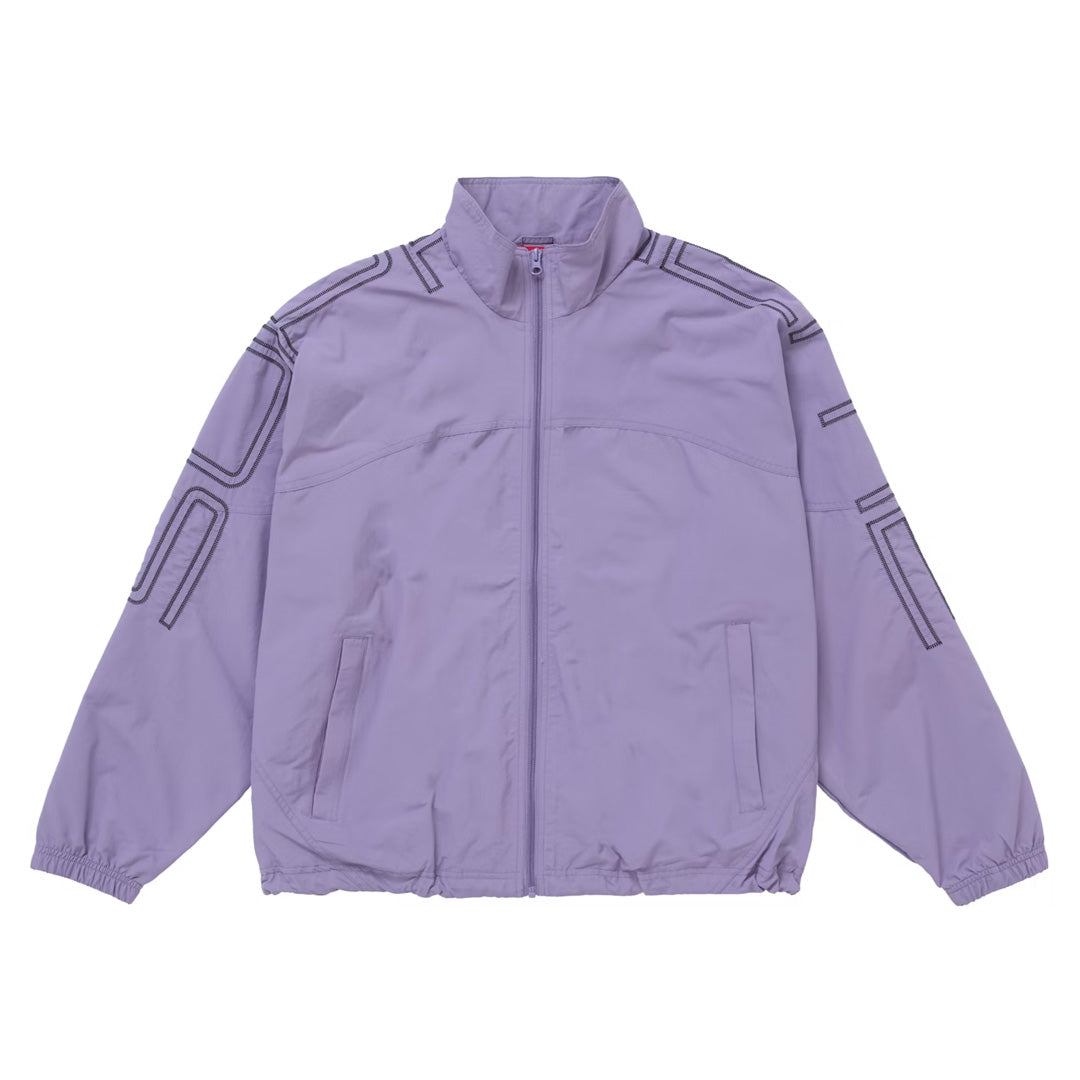 Supreme Spellout Embroidered Track Jacket Purple