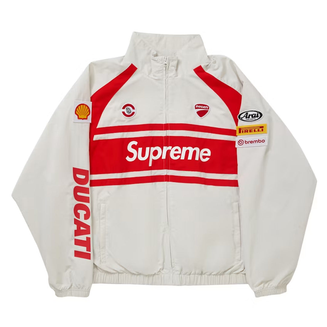 Supreme Ducati Track Jacket Light Grey