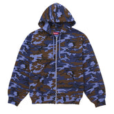 Supreme Small Box Zip Up Hoodie Blue Camo