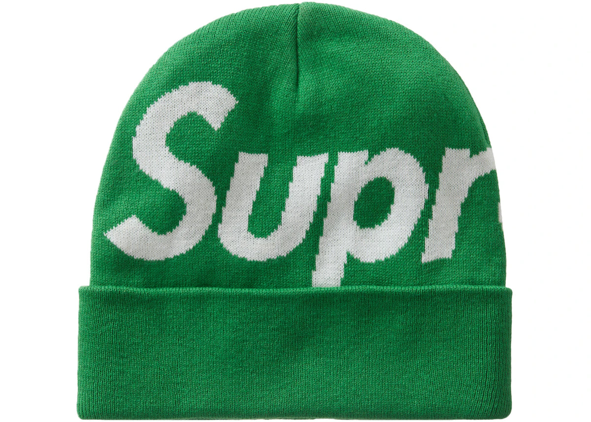 Supreme Big Logo Beanie Green