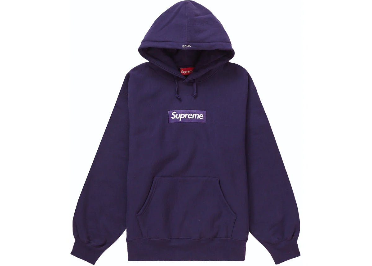 Supreme Box Logo Hooded Sweatshirt (FW23) Purple