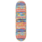 Supreme Distorted Logo Skateboard Deck Yellow