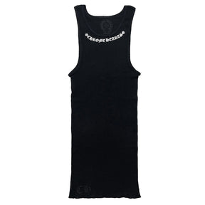Chrome Hearts Scroll Neck Logo Rib Tank Black