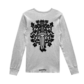 Chrome Hearts Dagger Logo Thermal Long Sleeve T-Shirt Grey