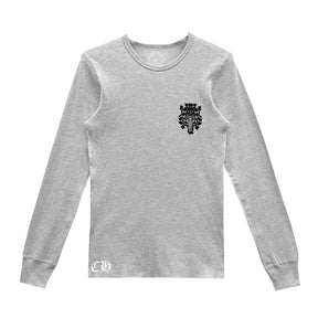 Chrome Hearts Dagger Logo Thermal Long Sleeve T-Shirt Grey