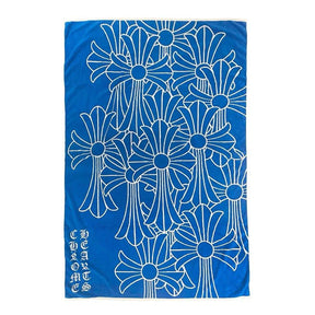 Chrome Hearts Crosses Beach Towel Blue
