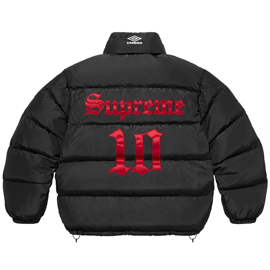 Supreme Umbro Down Puffer Jacket Black Red
