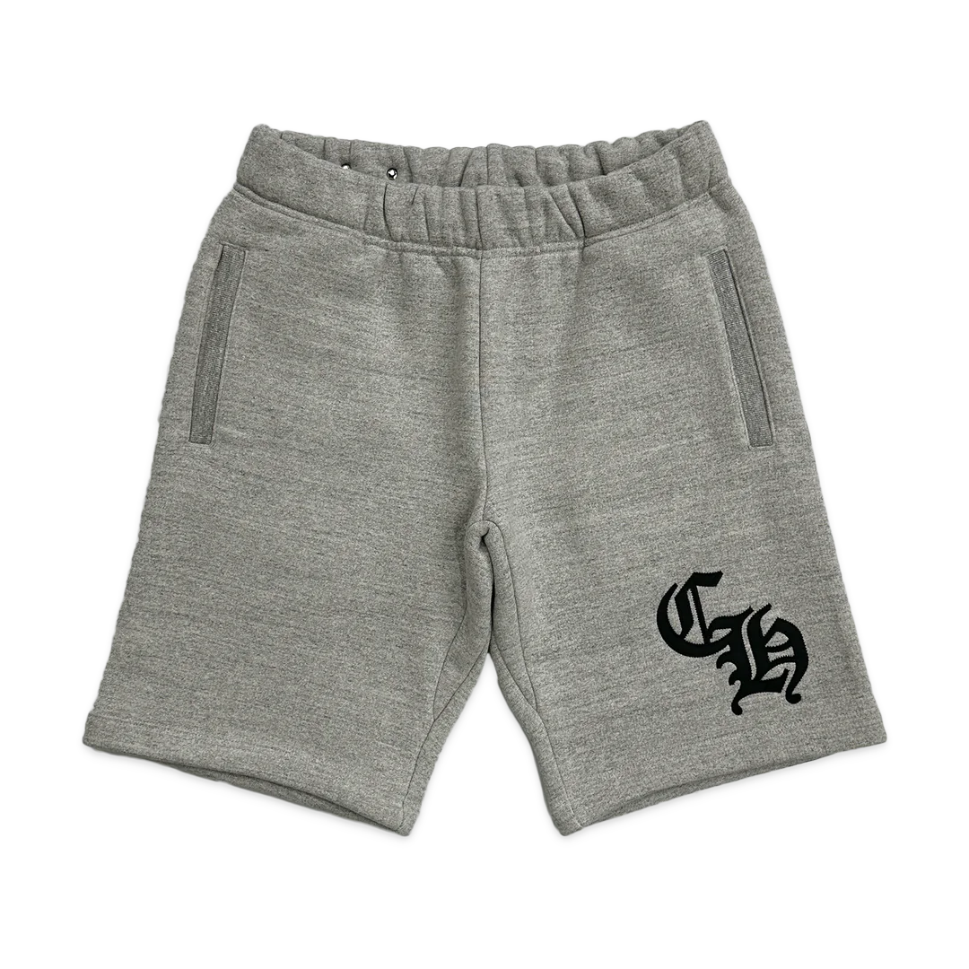 Chrome Hearts Triple Cross Nylon CH Logo Sweat Shorts Grey