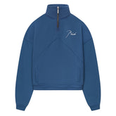 Rhude Script Logo Quarter Zip Vintage Midnight Navy