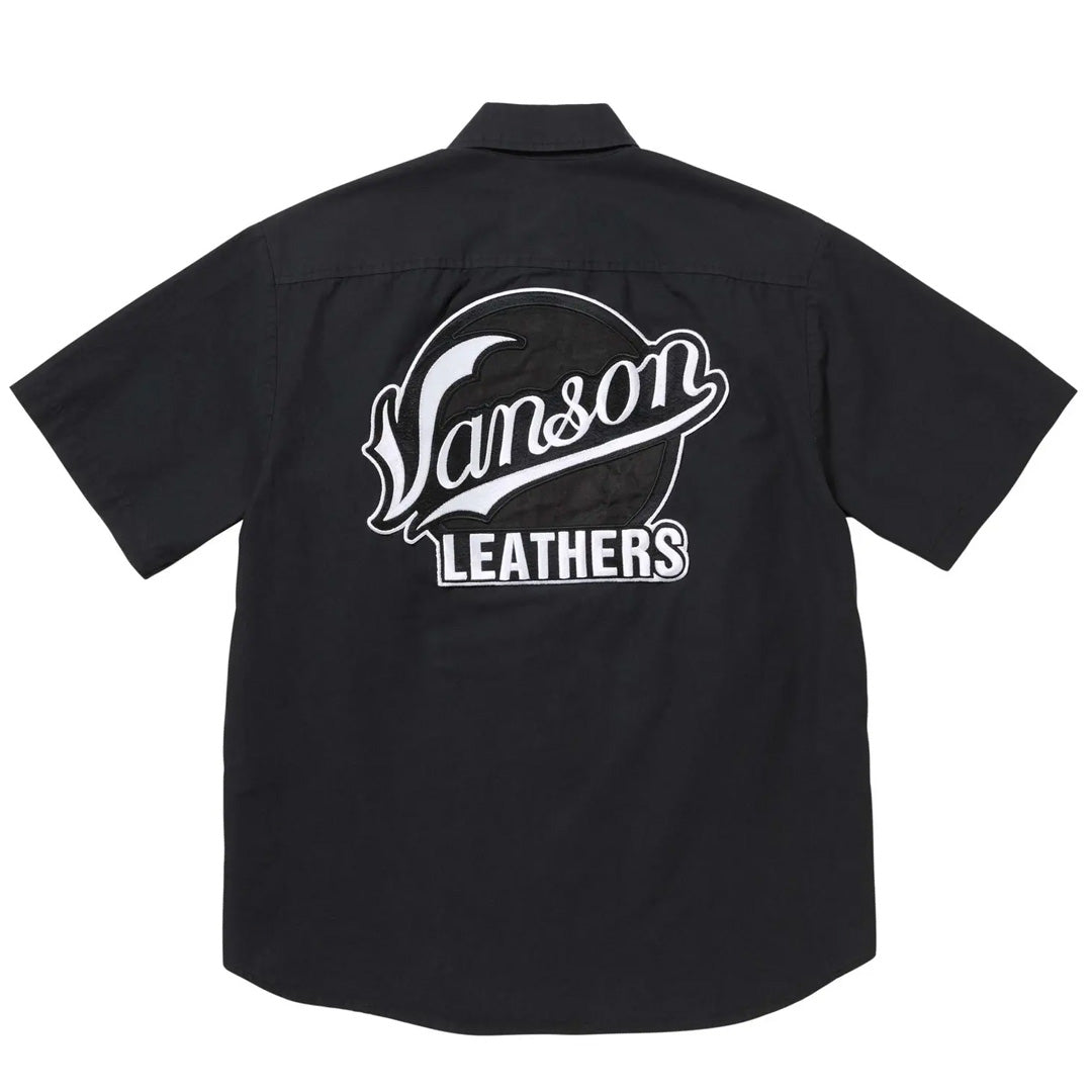 Supreme Vanson Leather Work Shirt Black