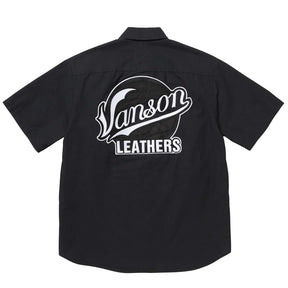 Supreme Vanson Leather Work Shirt Black