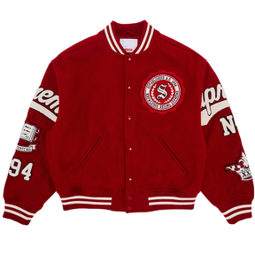 Supreme Veritas Varsity Jacket Red