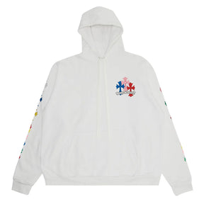 Chrome Hearts Cemetery Crosses Hoodie White Multicolor