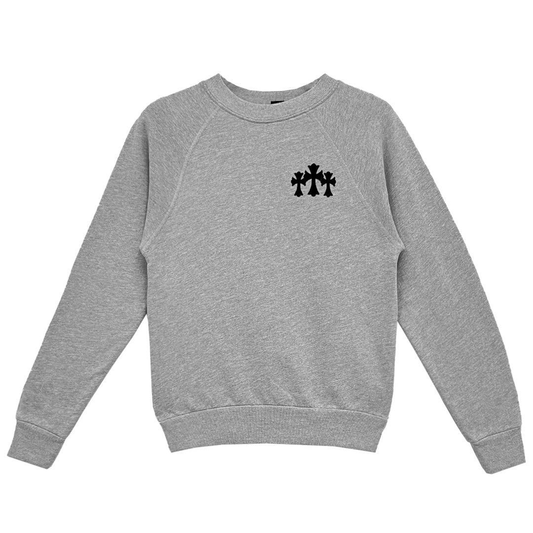 Chrome Hearts Triple Cross CH Crewneck Grey (Womens)