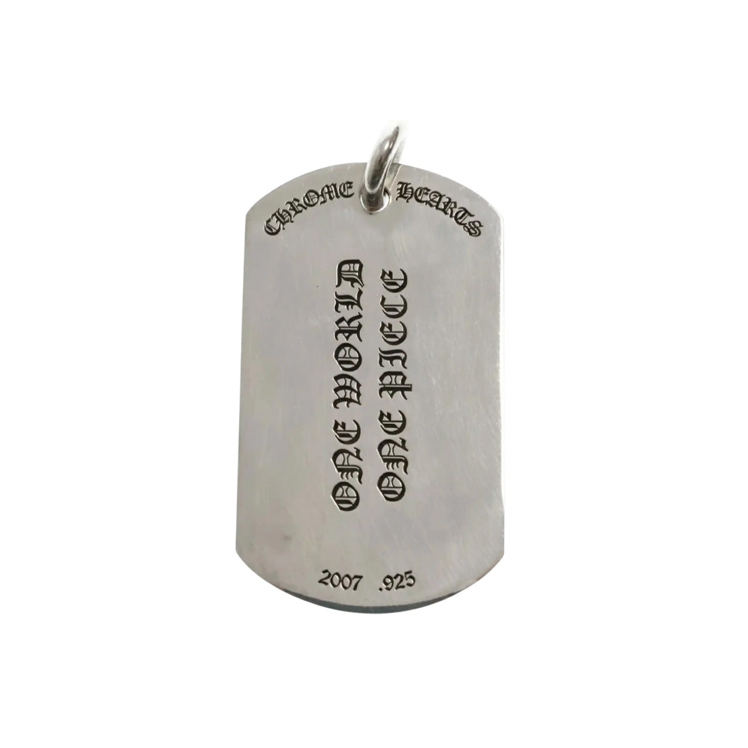 Chrome Hearts One World One Peace Dog Tag (With Chain)