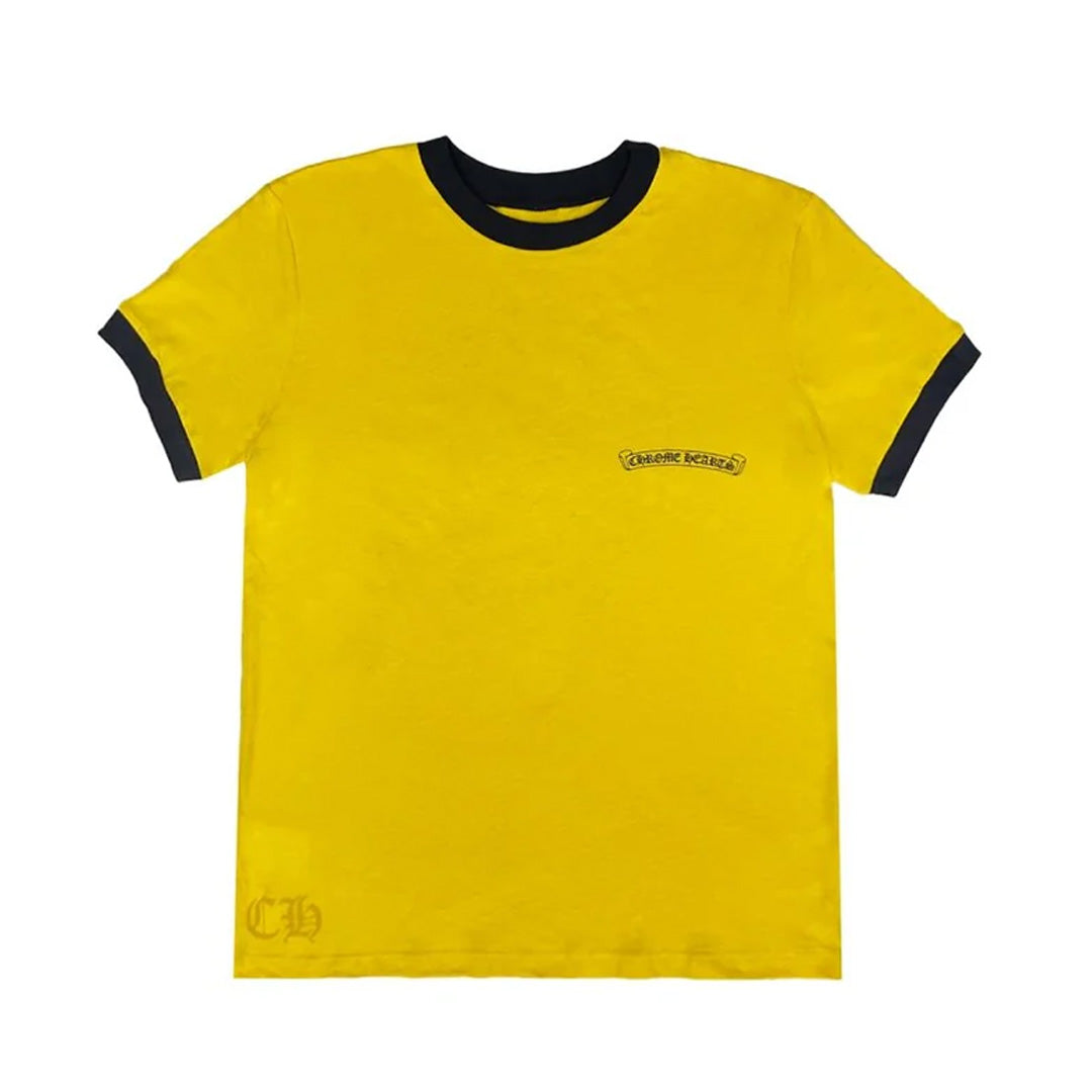 Chrome Hearts Yellow & Black Horseshoe Logo T-Shirt (Womens)