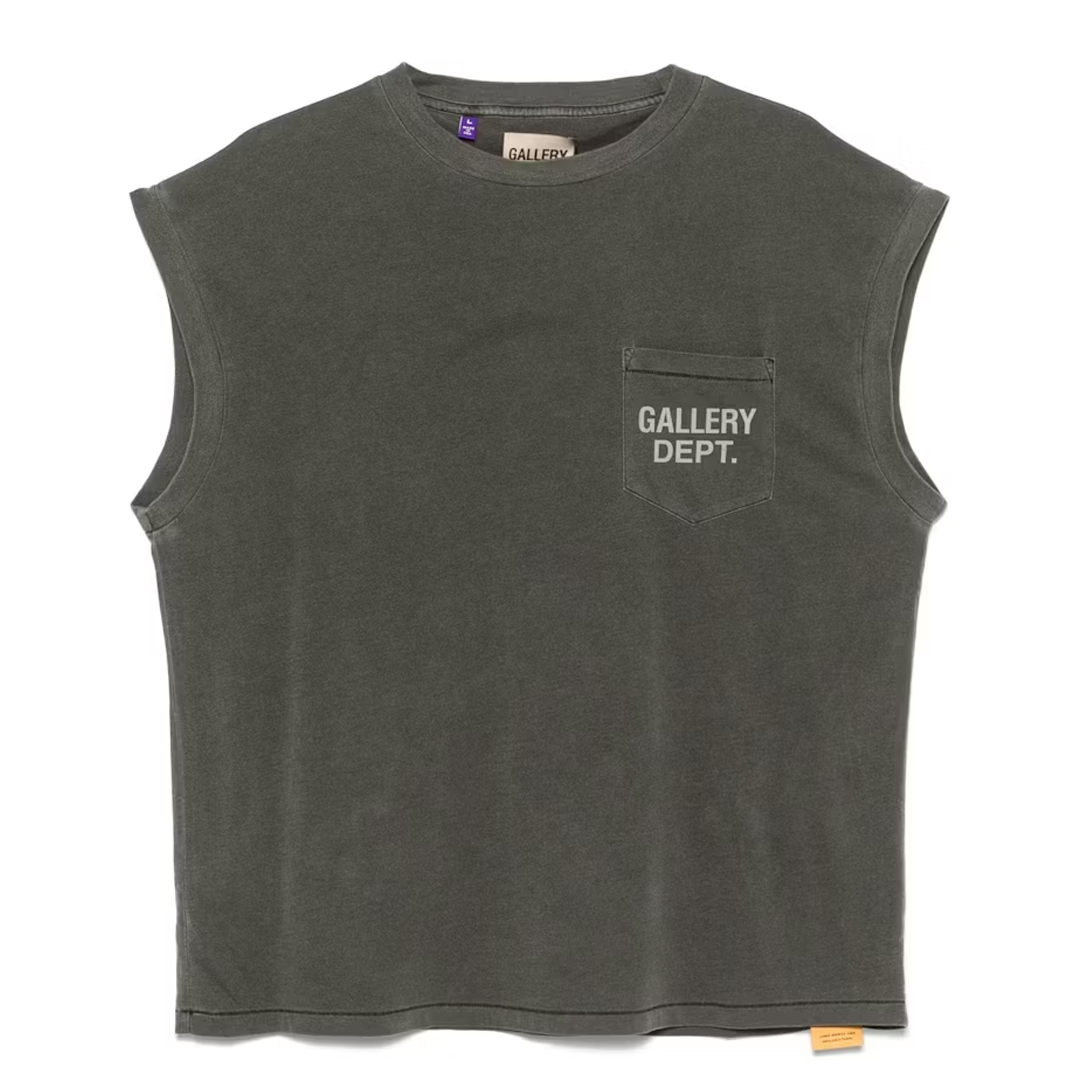 Gallery Dept. Augi Cropped Sleeve T-shirt Black