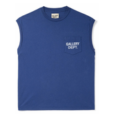 Gallery Dept. Augi Cropped Sleeve T-shirt Blue