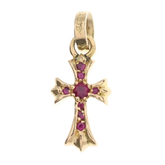 Chrome Hearts 22k Gold & Rubies Baby Fat Pendant (Pendant Only)