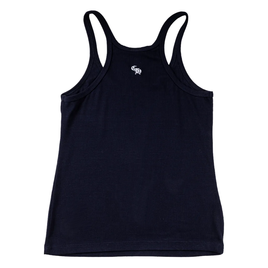 Chrome Hearts Bad Seed Ribbed Tank Top Navy