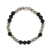 Chrome Hearts Celtic Onyx Bead & Silver Bracelet