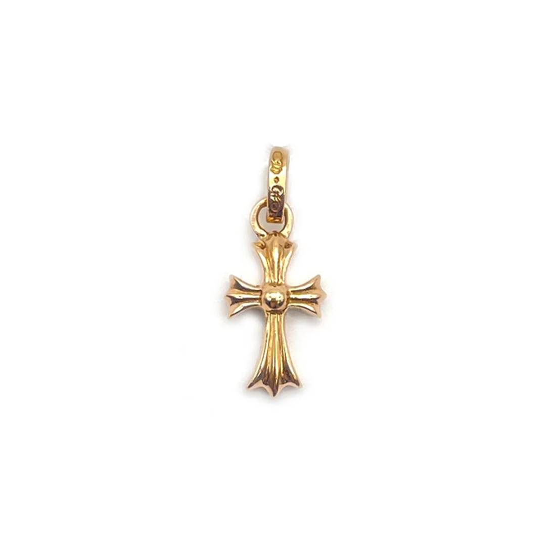 Chrome Hearts 22k Gold Baby Fat Diamond Pavé Pendant (Pendant Only)
