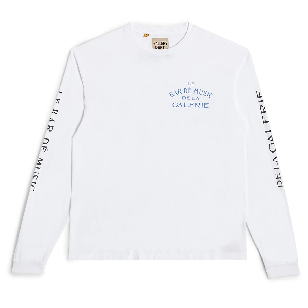 Gallery Dept. Le Bar De Music Long Sleeve T-Shirt White
