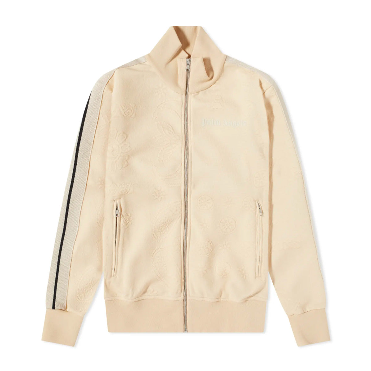 Palm Angels Embossed Bandana Track Jacket Beige