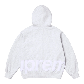Supreme Big Logo Zip Up Hoodie Ash Grey