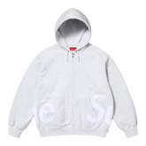 Supreme Big Logo Zip Up Hoodie Ash Grey