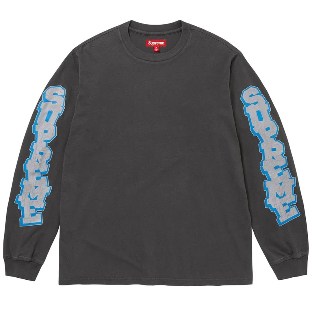 Supreme Cracked Sleeve L/S Top Black