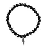 Chrome Hearts Silver Dagger Beaded Bracelet