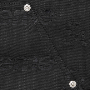 Supreme Jacquard Logos Double Knee Denim Painter Jean Black