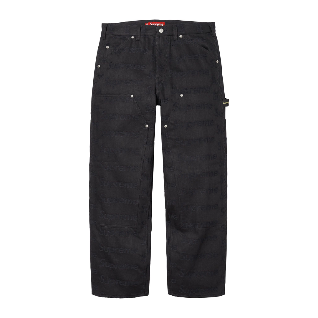 Supreme Jacquard Logos Double Knee Denim Painter Jean Black