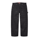 Supreme Jacquard Logos Double Knee Denim Painter Jean Black