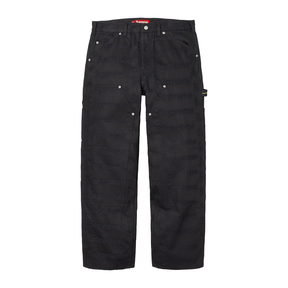 Supreme Jacquard Logos Double Knee Denim Painter Jean Black