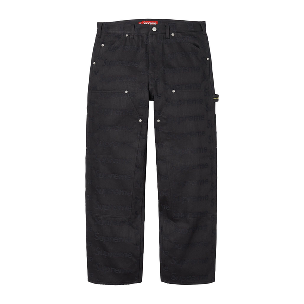 Supreme Jacquard Logos Double Knee Denim Painter Jean Black | Kenshi Supreme Jacquard Logos Double Knee Denim Painter Jean Black | Kenshi