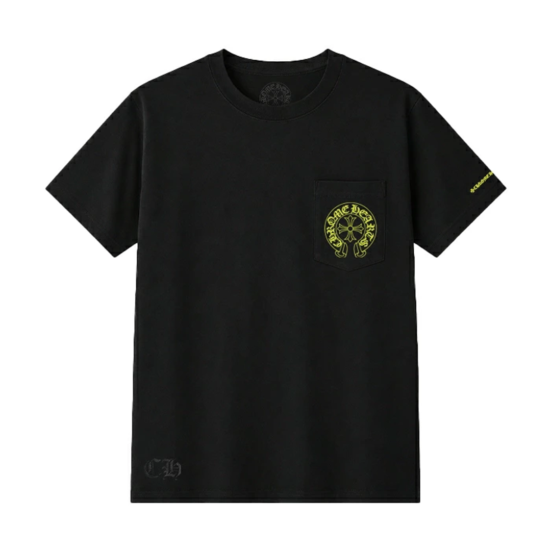 Chrome Hearts Neon Horseshoe Pocket T-Shirt Black