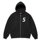 Supreme S Logo Zip Up Hoodie Black