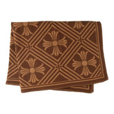 Chrome Hearts Brown Cashmere Bed Cover