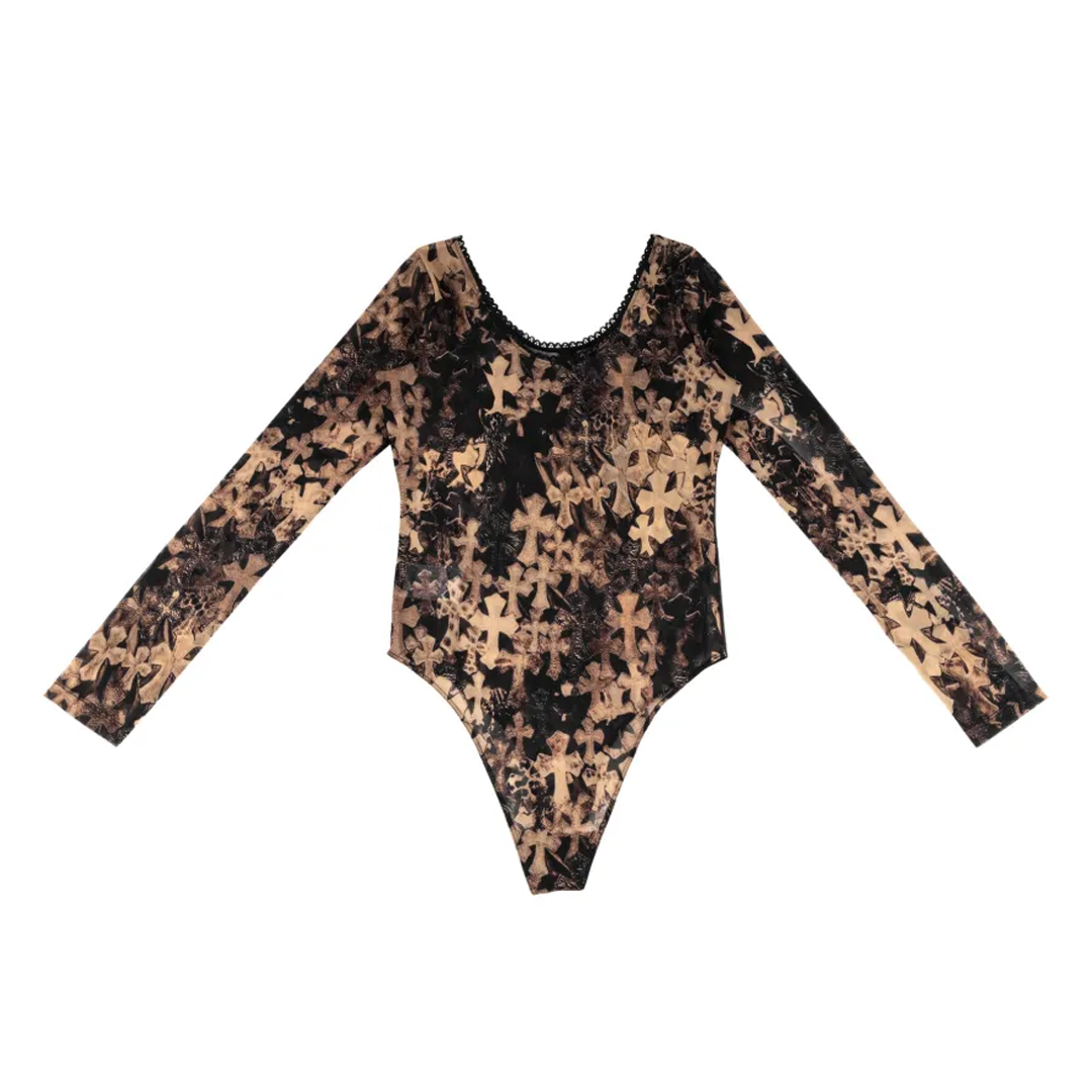 Chrome Hearts All Over Cross Mesh Body Suit (Women)