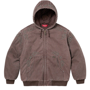 Supreme Brown Paisley Studded Work Jacket